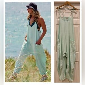 Free People FP Movement Hot Shot Onesie | Washed Aqua | XL | EUC